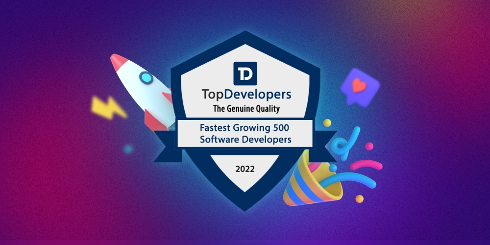 TopDevelopers Award 2022, Dashbouquet is among Fastest growing 500 software developers of 2022