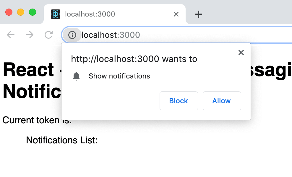 Allow push notifications in browser