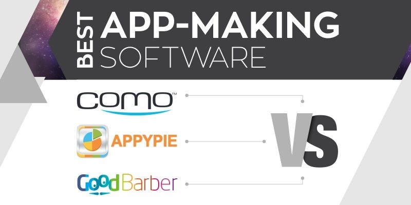 Best App Making Software Como Vs Appy Pie Vs Good Barber