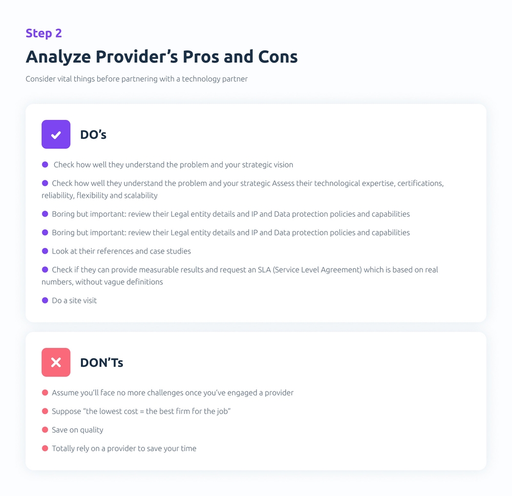Analyze Provider's Pros and Cons