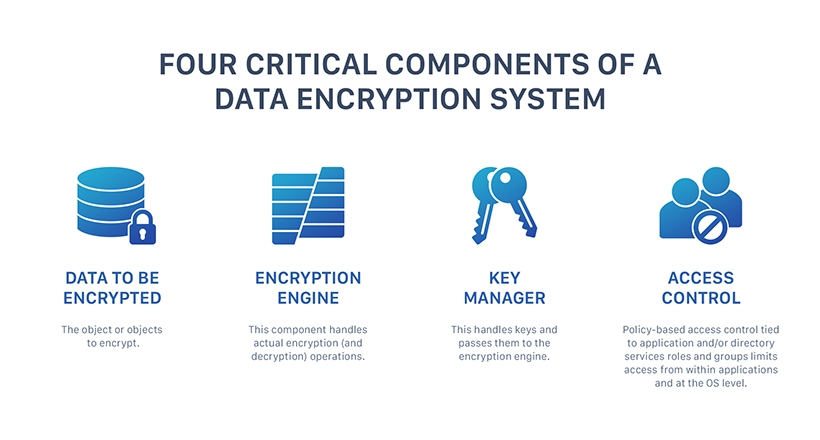 4 elements of data encryption system